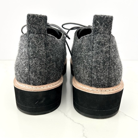 Eileen Fisher System Nims Platform Oxford Shoes Lace Up Grey Felt Size 10 NWOT - Picture 10 of 14